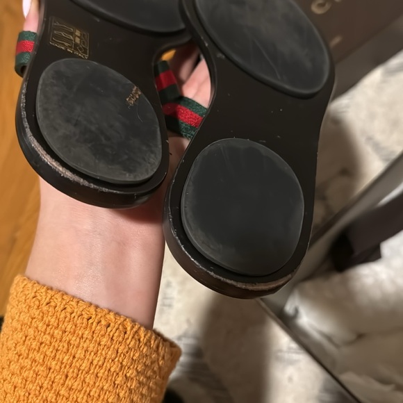 original gucci interlocking G’s striped sandals 6.5 - Picture 7 of 9